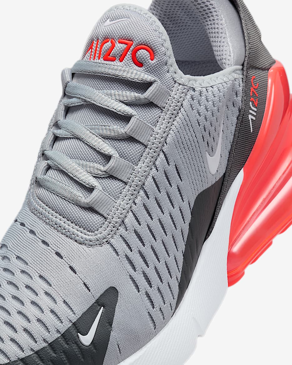 Nike air max 270 grijs rood on sale